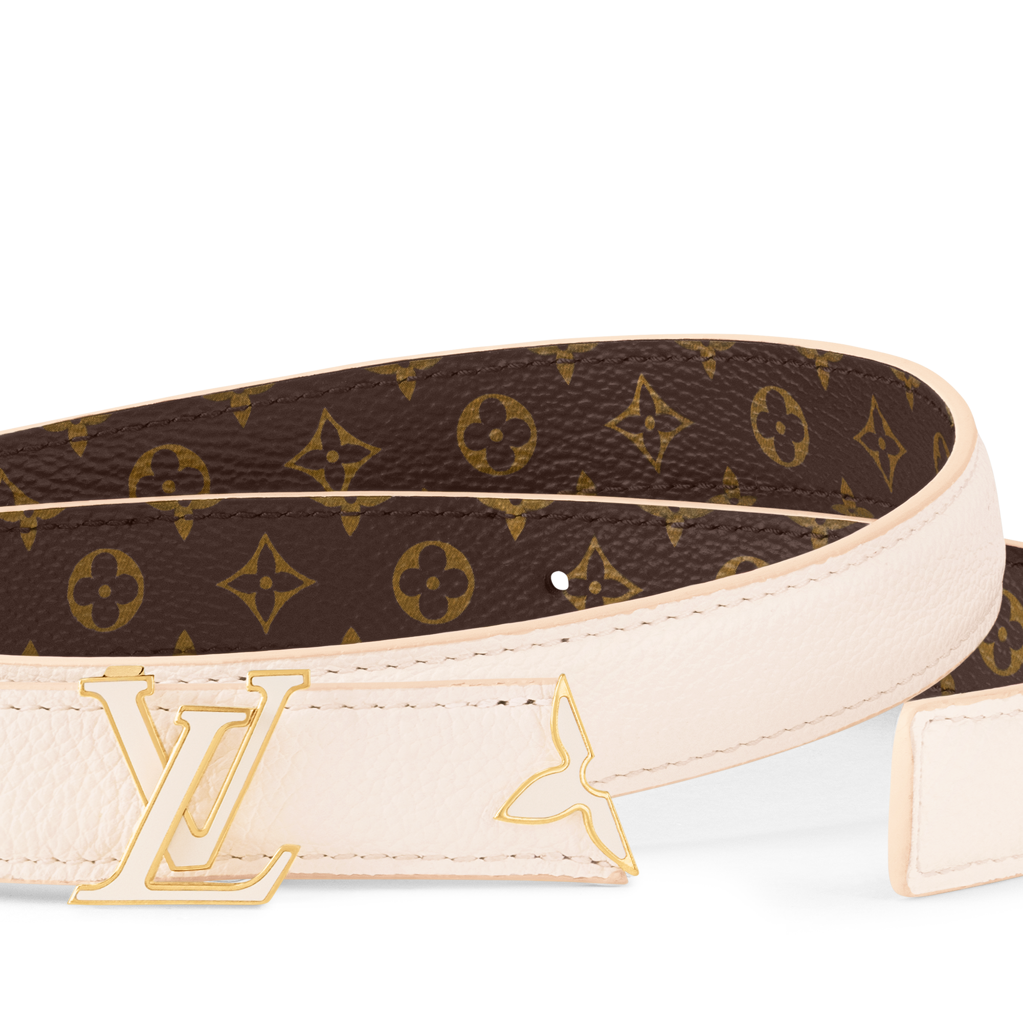 Pretty LV Enamel 20mm Reversible Belt Monogram Canvas